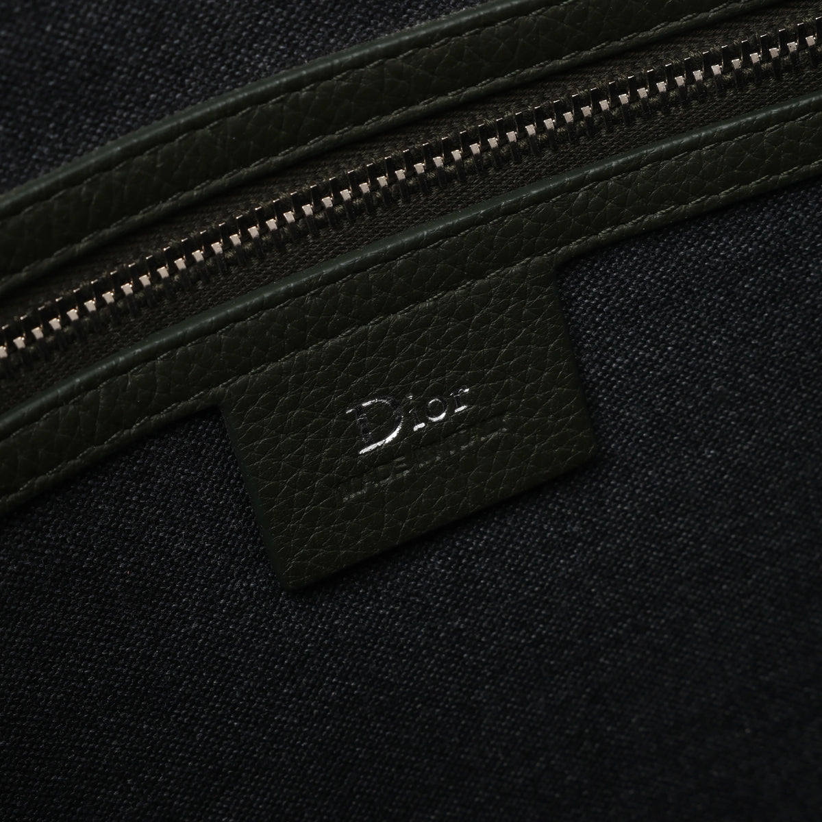 Dior Homme Leather Business Handbag in Green