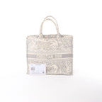 Dior Book Tote Large Jouy Embroidered canvas Handbag Handbag in Gray