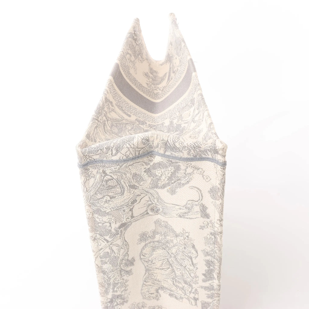 Dior Book Tote Large Jouy Embroidered canvas Handbag Handbag in Gray