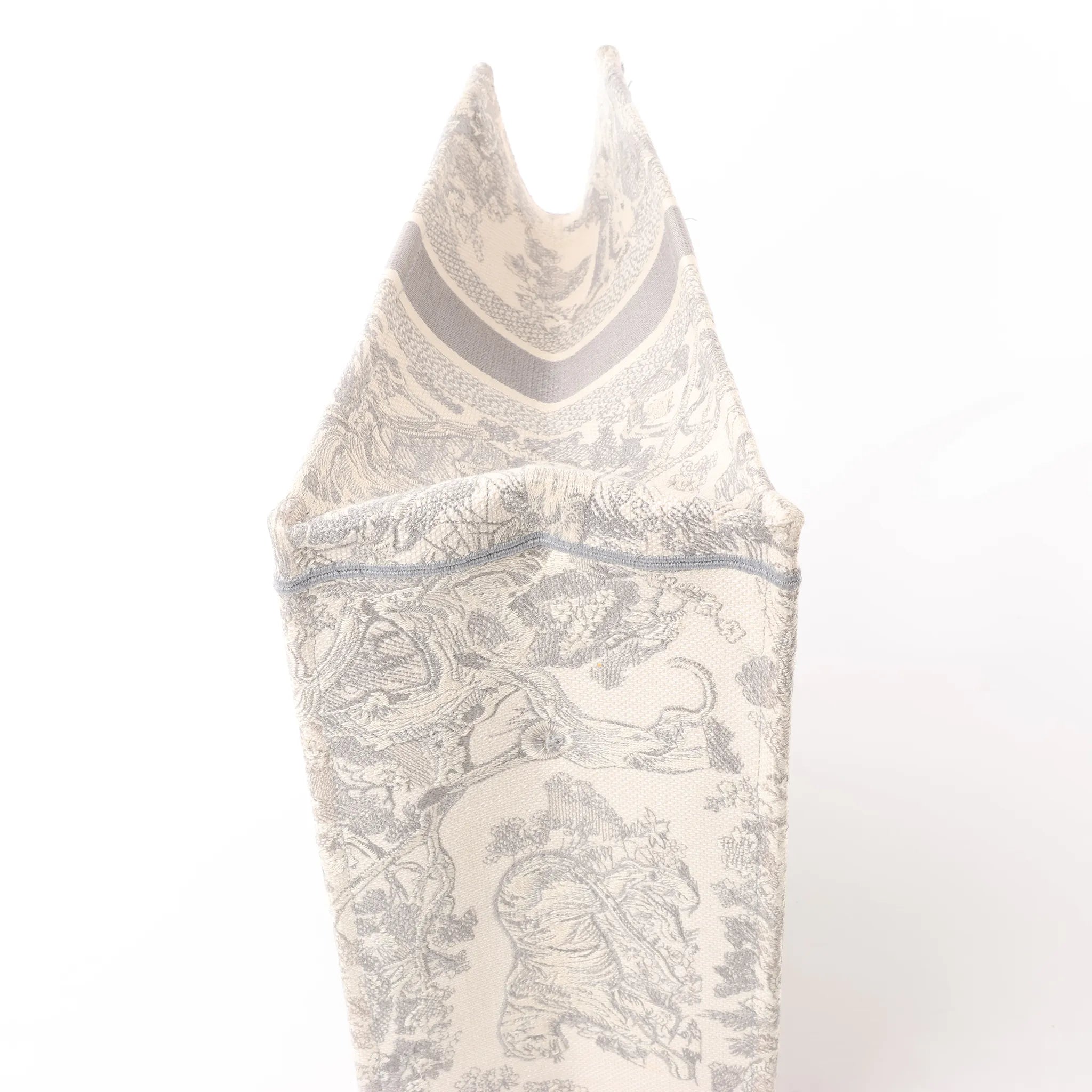Dior Book Tote Large Jouy Embroidered canvas Handbag Handbag in Gray