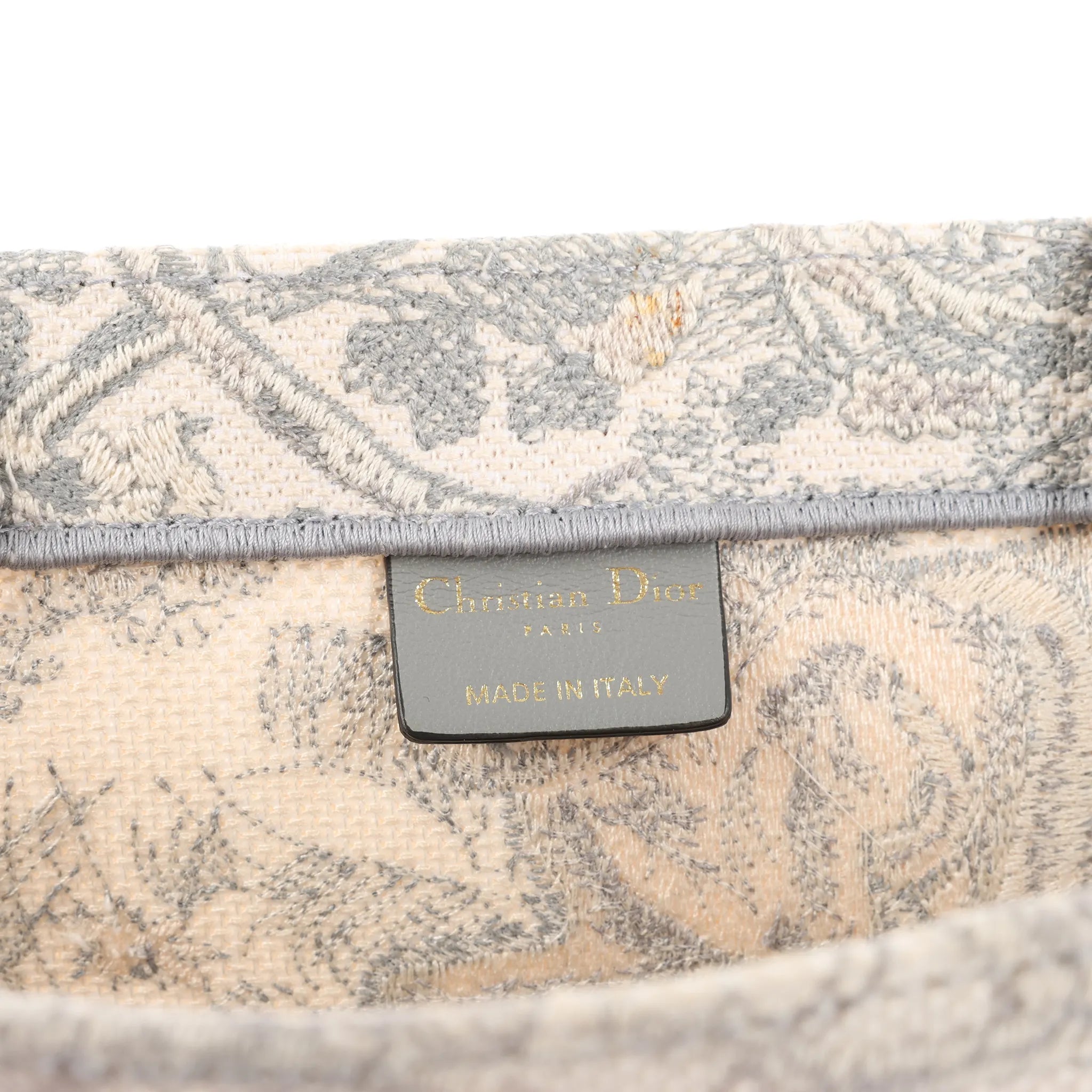 Dior Book Tote Large Jouy Embroidered canvas Handbag Handbag in Gray