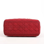 Dior Lady Dior Mini Cannage Nylon Handbag in Red
