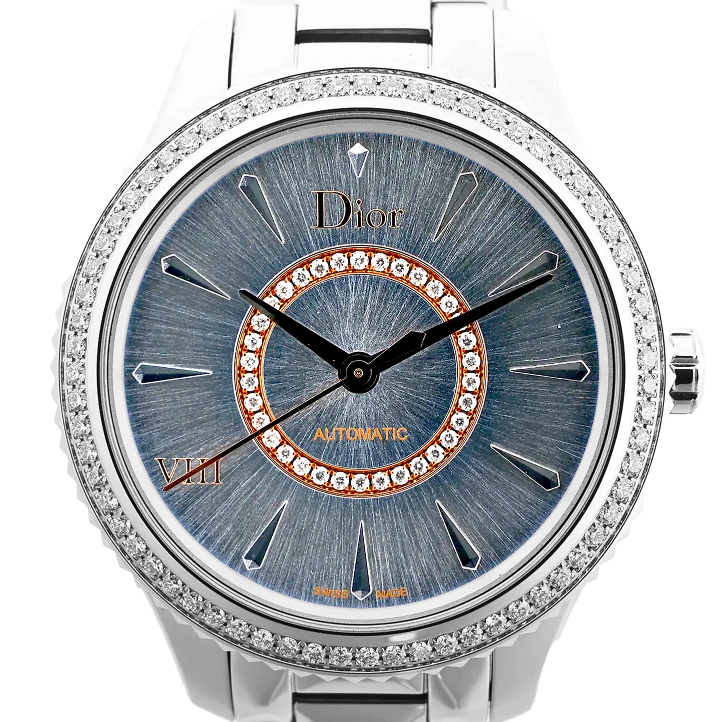 Dior Montaigne CD152510 FU6977 SS AT Watch with Blue Dial