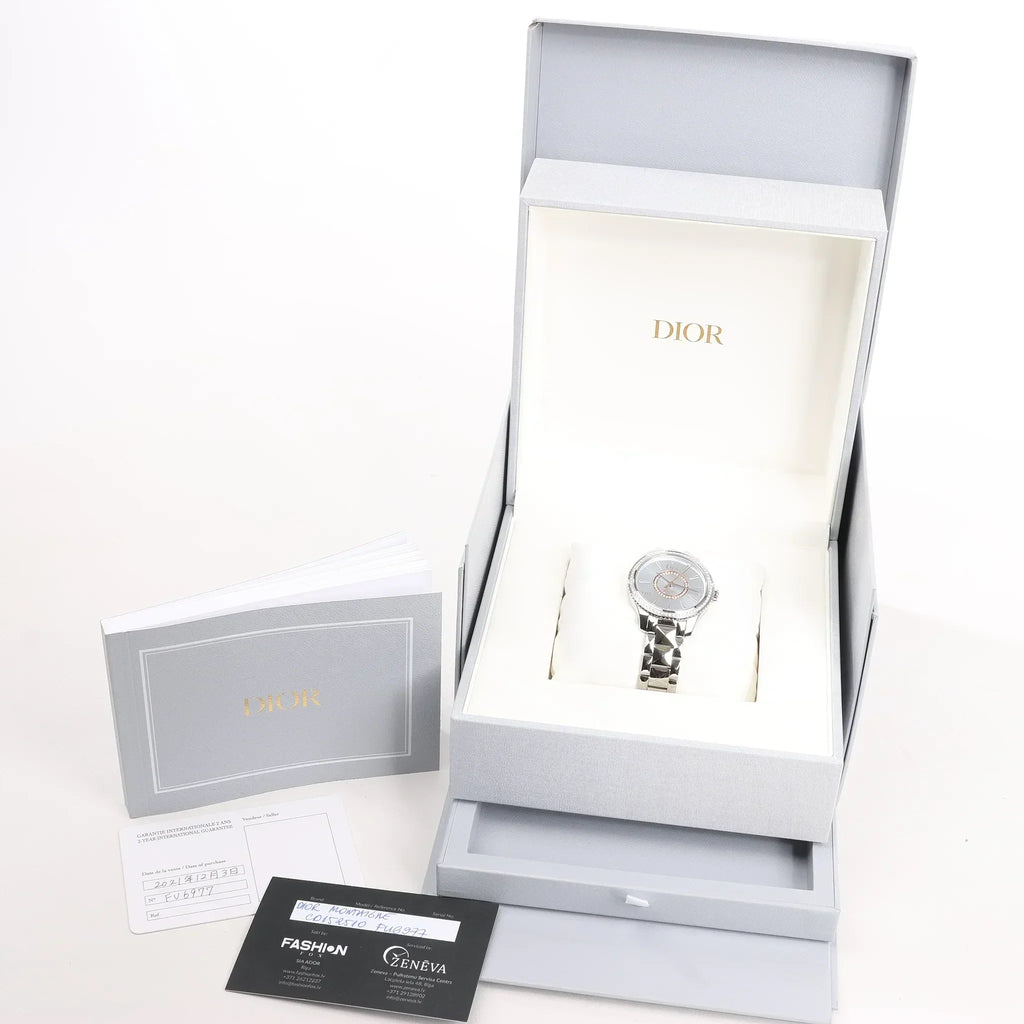 Dior Montaigne CD152510 FU6977 SS AT Watch with Blue Dial