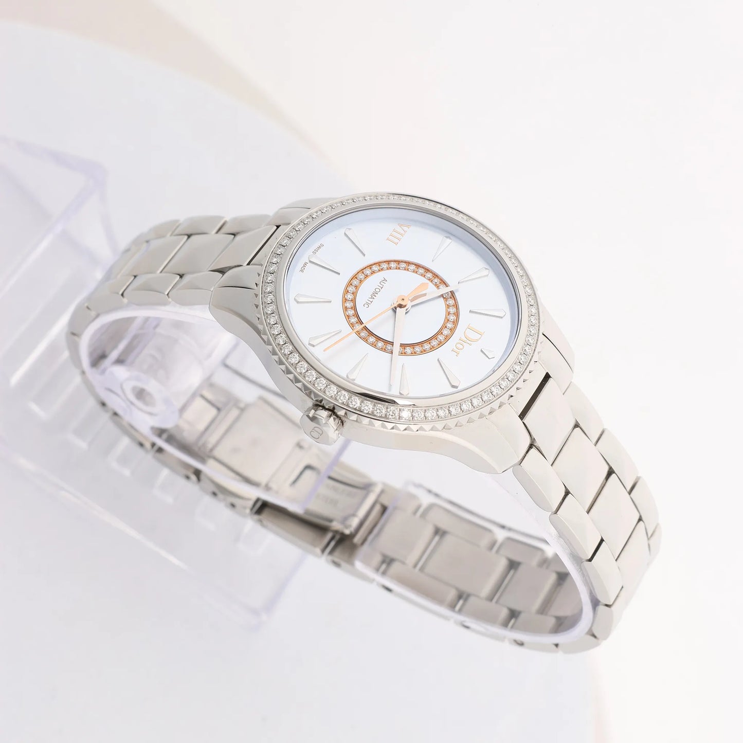 Dior Montaigne CD152510 FU6977 SS AT Watch with Blue Dial