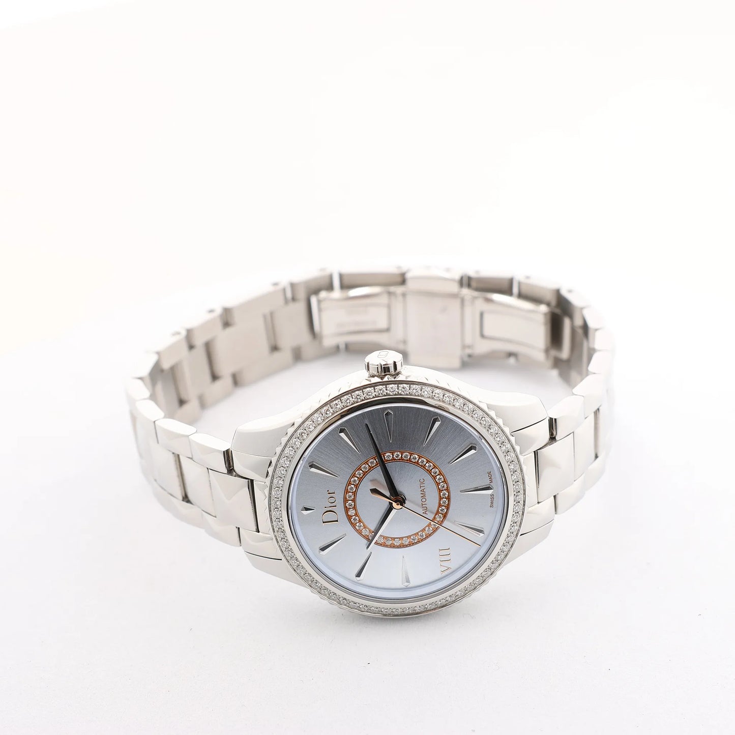 Dior Montaigne CD152510 FU6977 SS AT Watch with Blue Dial