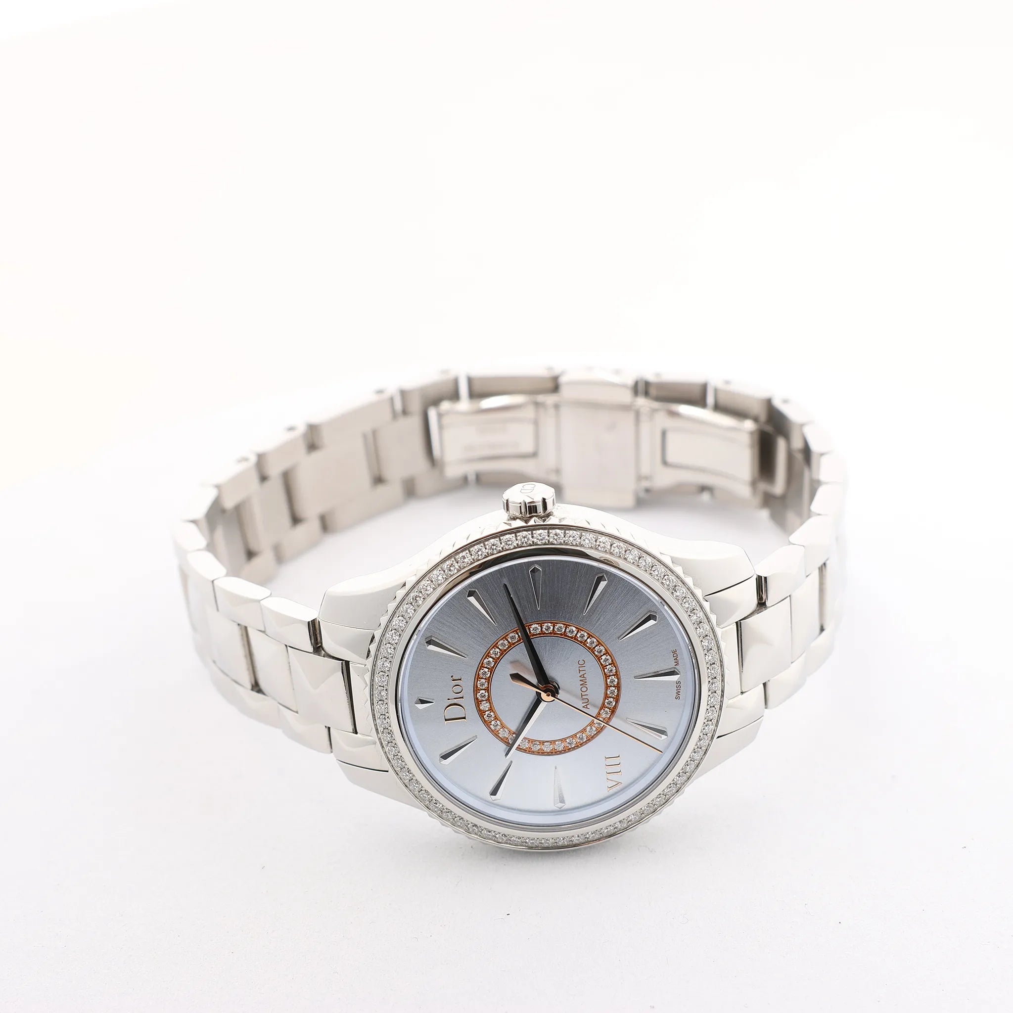 Dior Montaigne CD152510 FU6977 SS AT Watch with Blue Dial