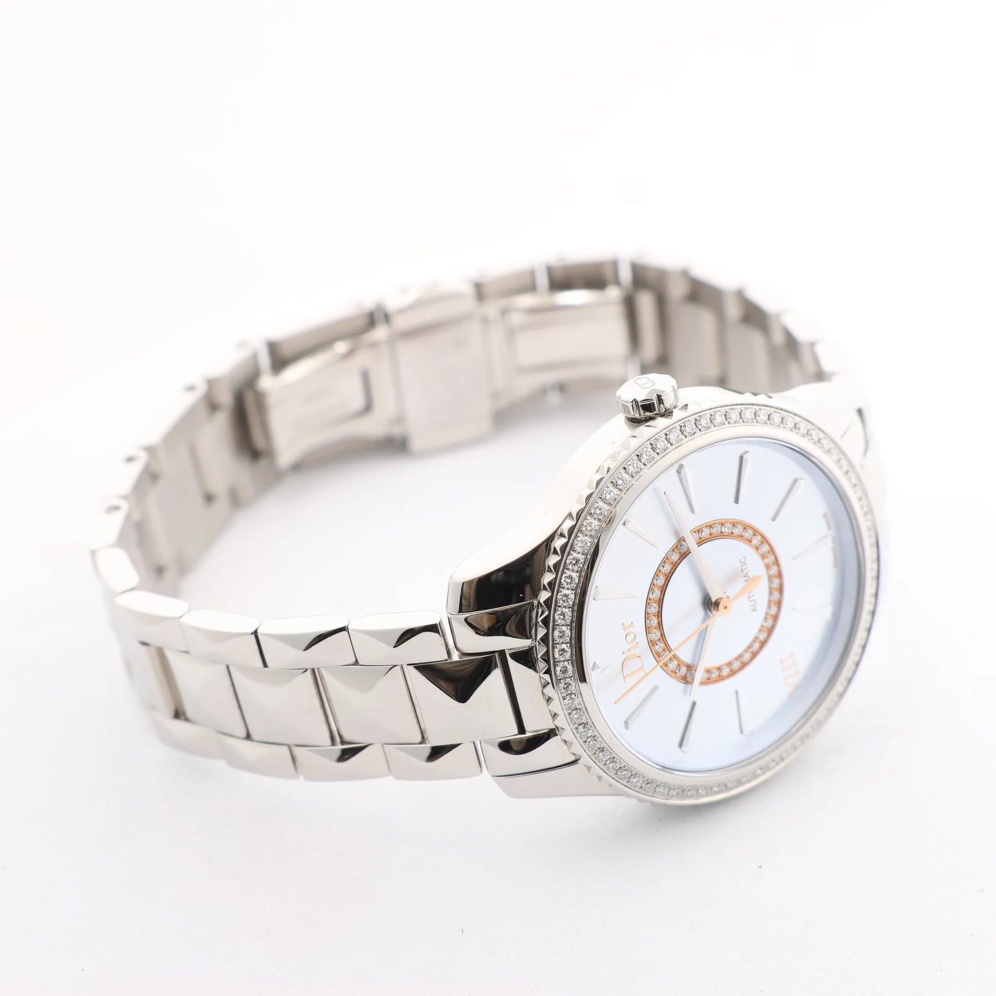 Dior Montaigne CD152510 FU6977 SS AT Watch with Blue Dial