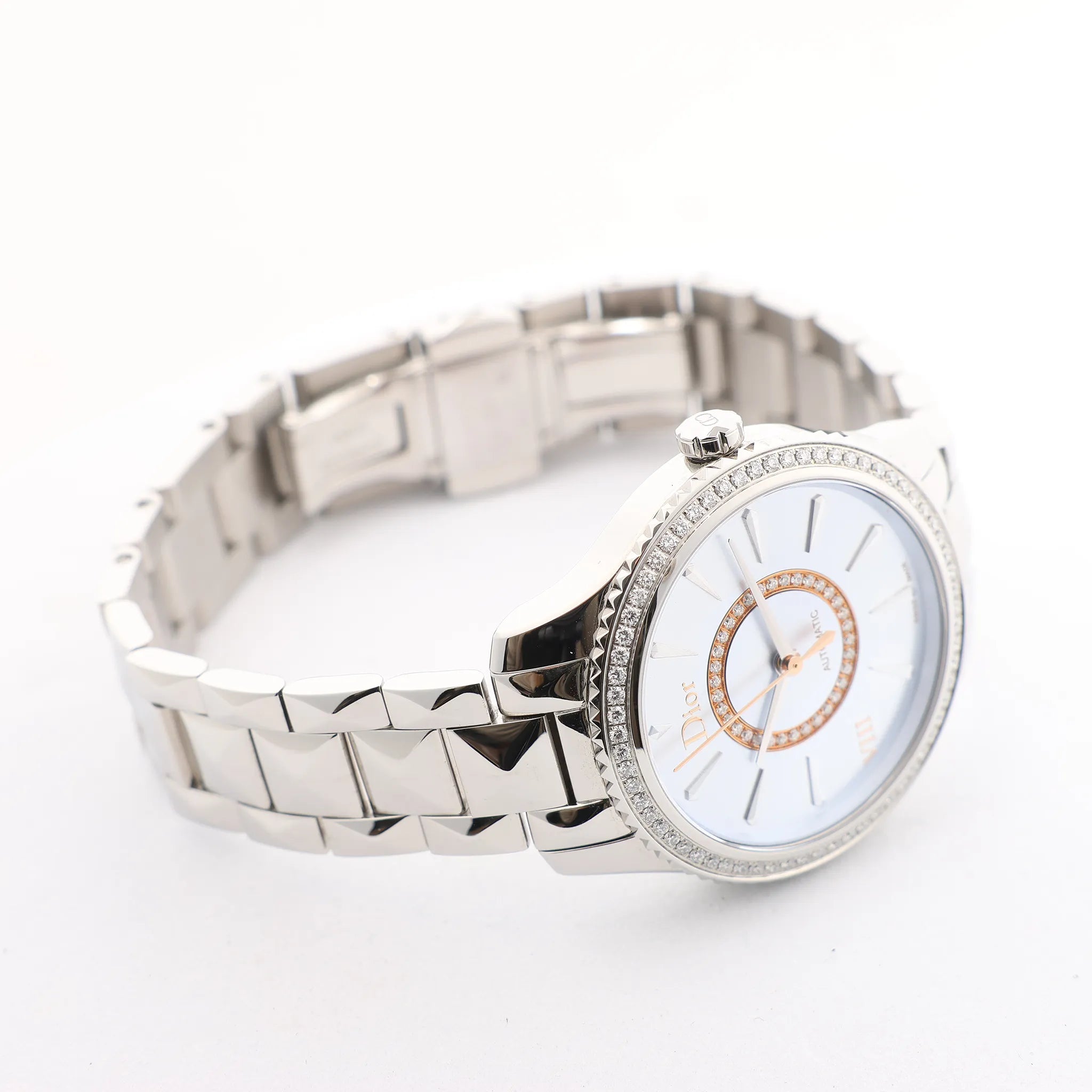 Dior Montaigne CD152510 FU6977 SS AT Watch with Blue Dial