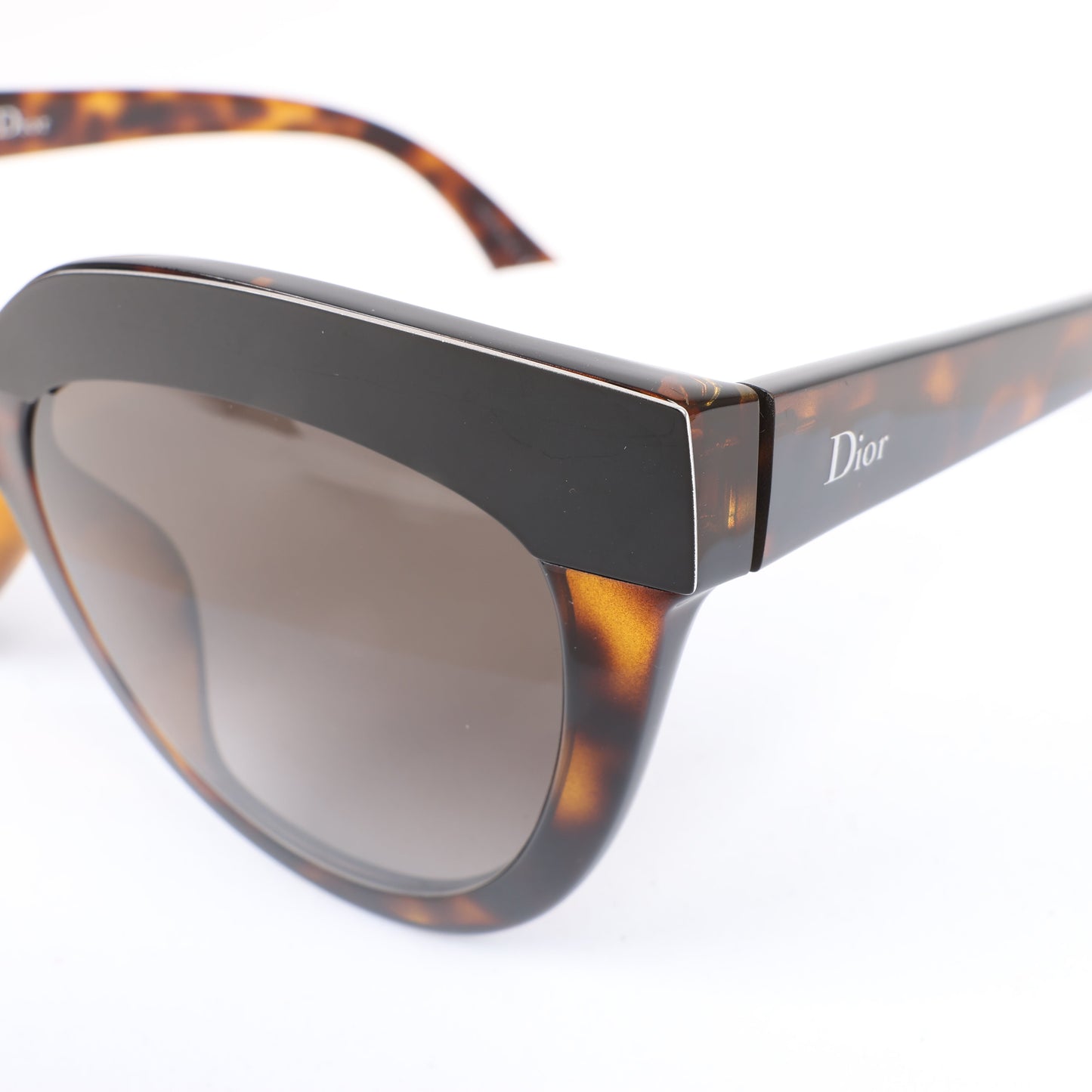 Dior Braune Havanna Dior Soft 1 Cat-Eye-Sonnenbrille