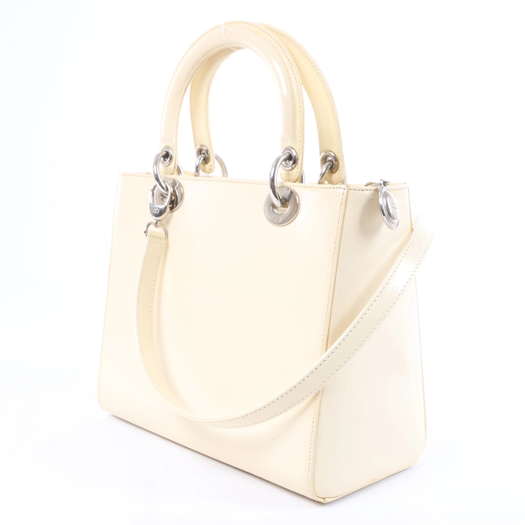 Bolso de mano Dior Saddle Mini Bag de piel en color crudo