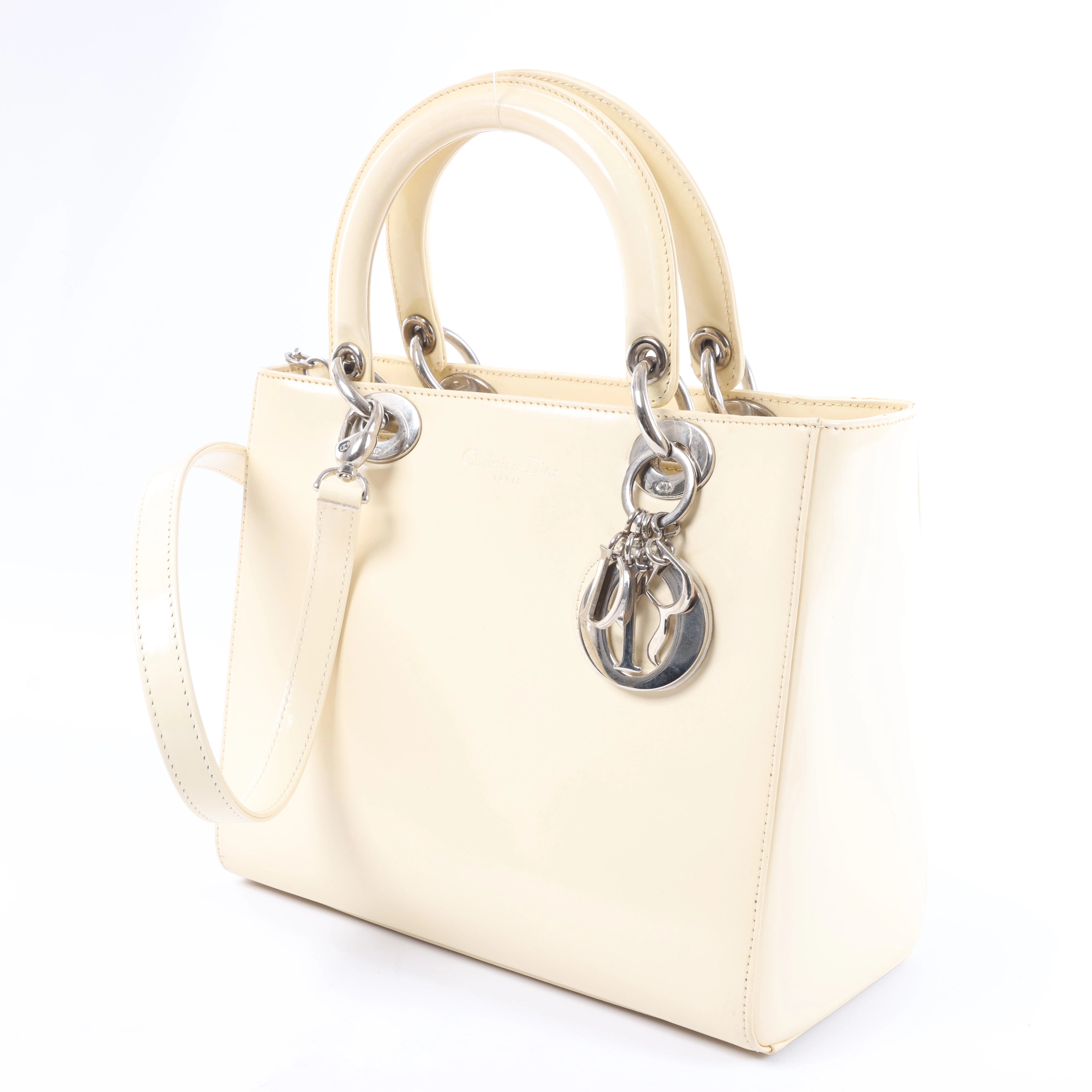 Bolso de mano Dior Saddle Mini Bag de piel en color crudo
