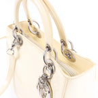 Bolso de mano Dior Saddle Mini Bag de piel en color crudo