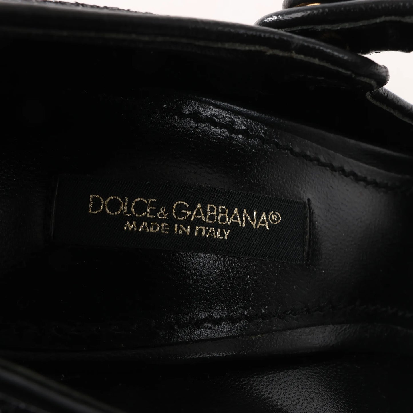Dolce & Gabbana Cloth x Glitter DG logo Mary Jane Heels Baroque in Black, Size 36 EU