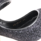 Dolce & Gabbana Cloth x Glitter DG logo Mary Jane Heels Baroque in Black, Size 36 EU
