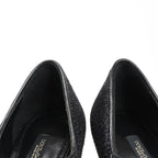 Dolce & Gabbana Cloth x Glitter DG logo Mary Jane Heels Baroque in Black, Size 36 EU