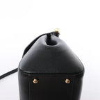Dolce & Gabbana Sicily Dauphine Leather Handbag in Black