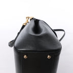 Dolce & Gabbana Sicily Dauphine Leather Handbag in Black