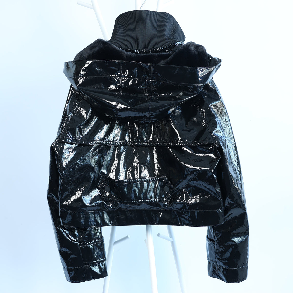 Dondup Glossy Jacket in Black, 42 IT