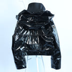 Dondup Glossy Jacket in Black, 42 IT