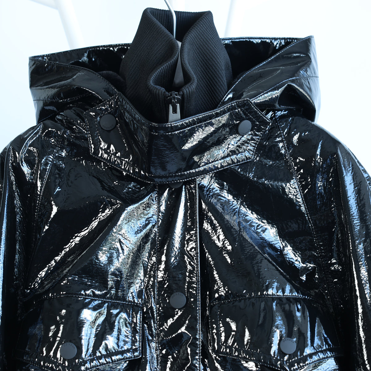 Dondup Glossy Jacket in Black, 42 IT