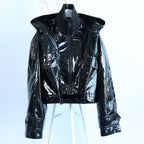 Dondup Glossy Jacket in Black, 42 IT