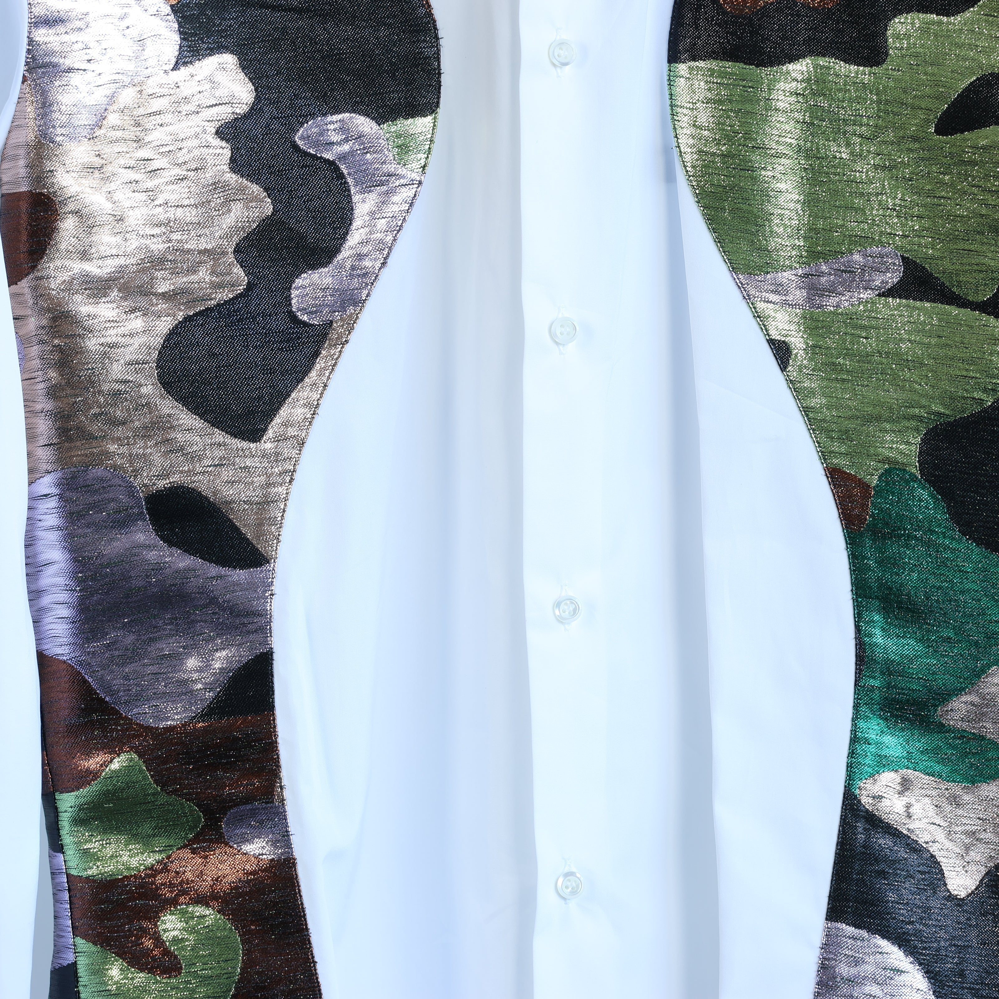Dsquared2 Camouflage Panel White Shirt, 48 IT