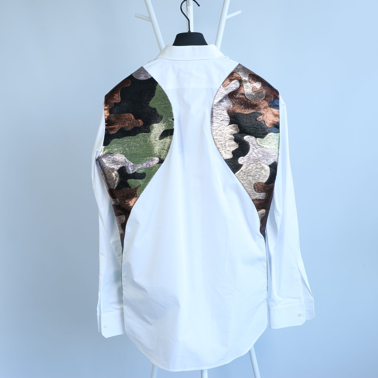 Dsquared2 Camouflage Panel White Shirt, 48 IT