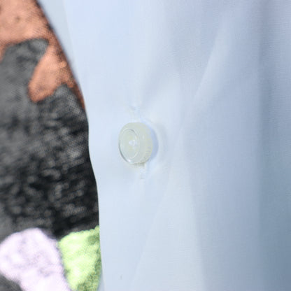 Chemise blanche à empiècements camouflage Dsquared2, taille 48 IT