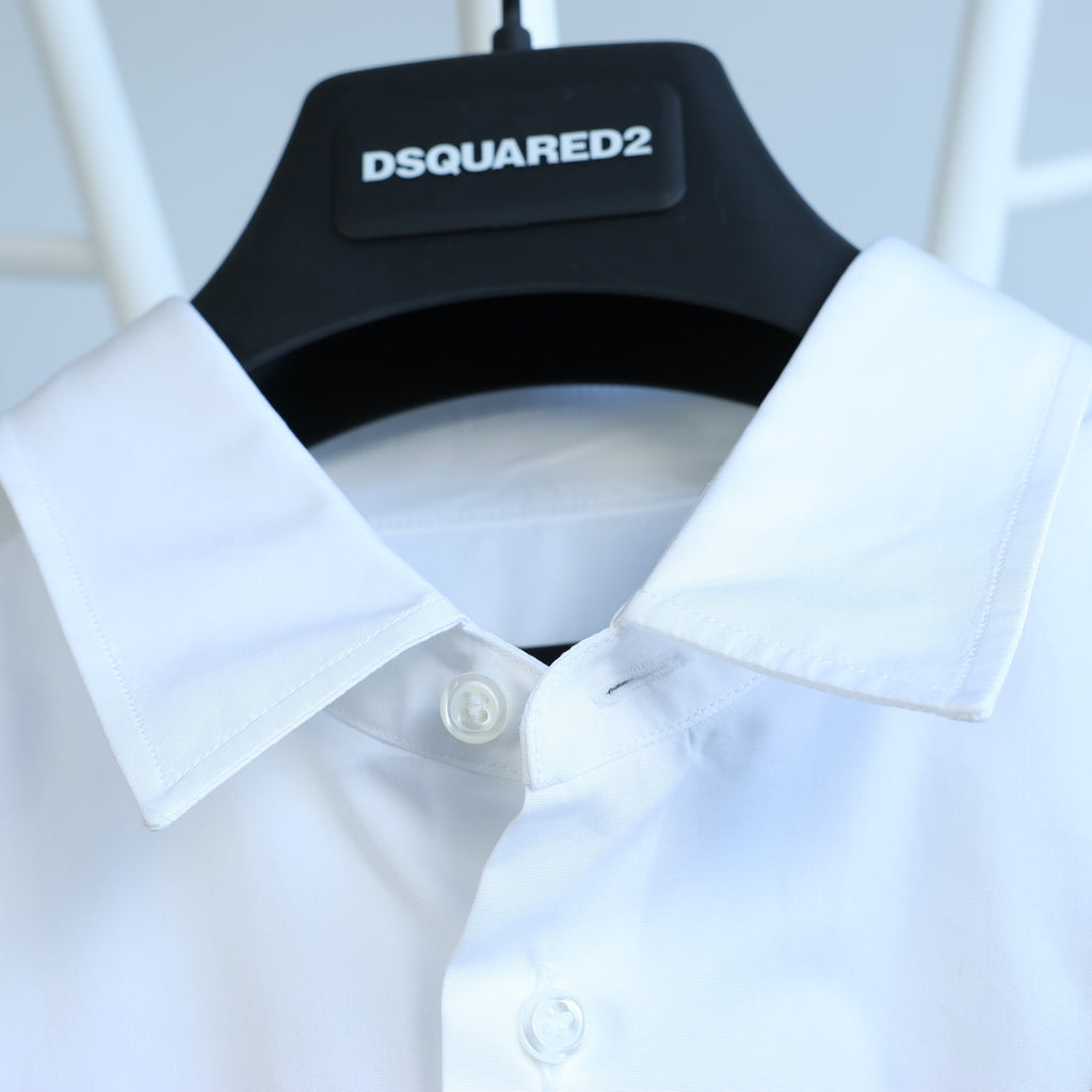 Dsquared2 Camouflage Panel White Shirt, 48 IT