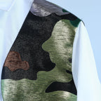 Dsquared2 Camouflage Panel White Shirt, 48 IT