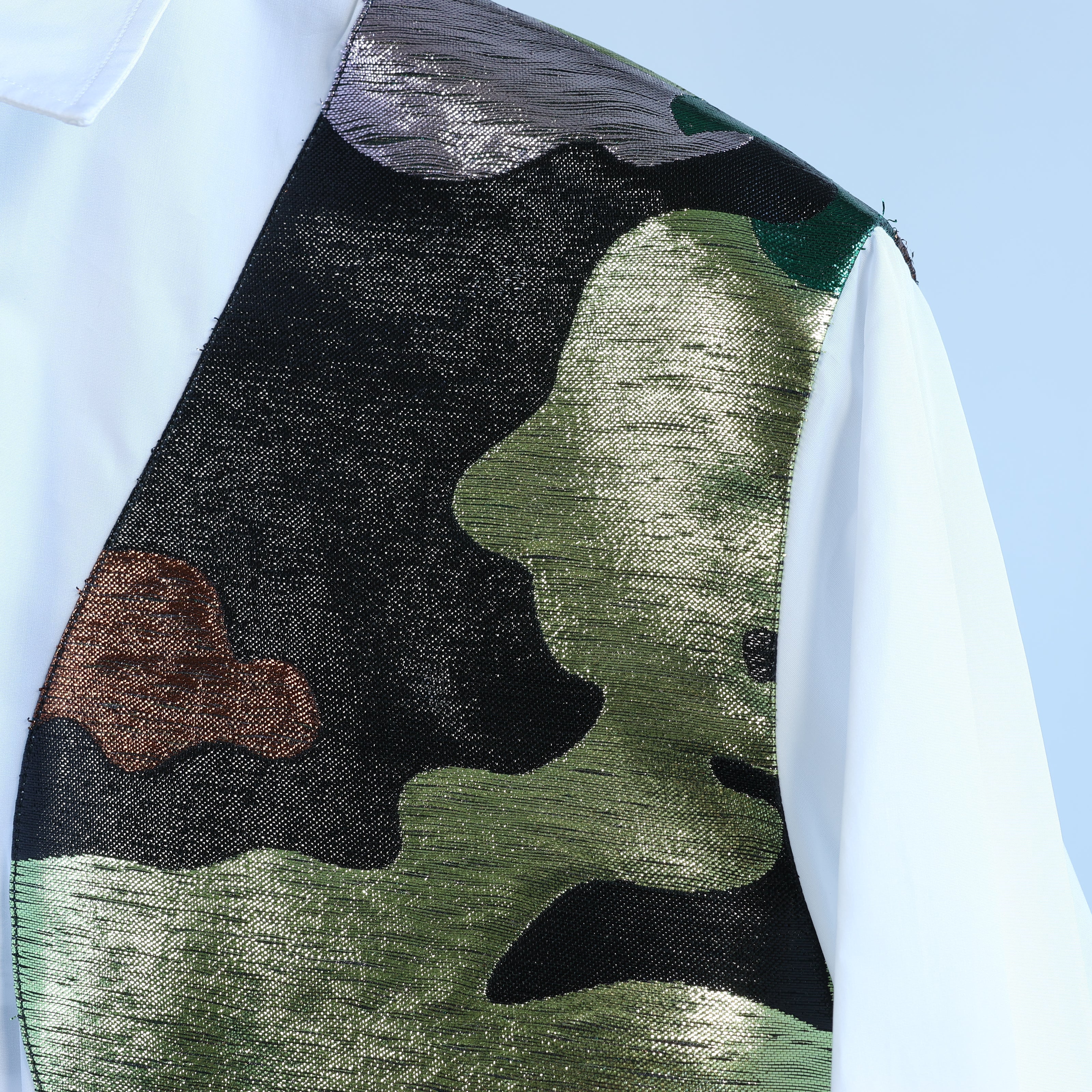Dsquared2 Camouflage Panel White Shirt, 48 IT