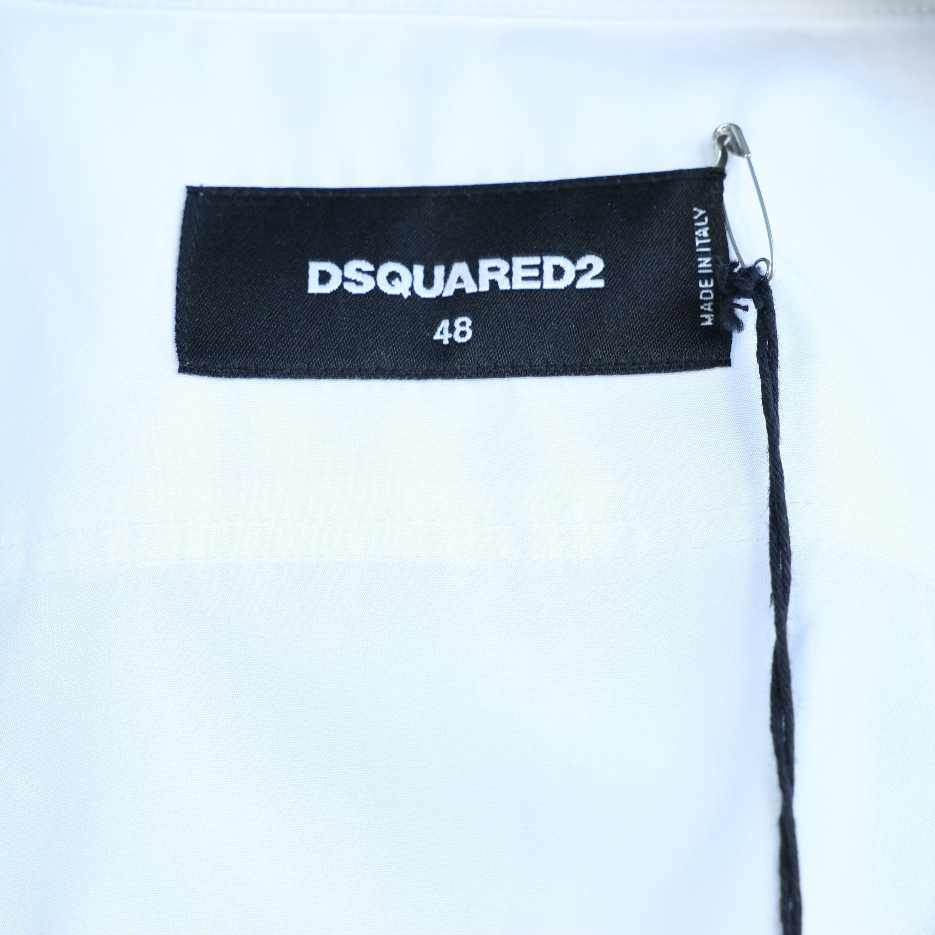 Dsquared2 Camouflage Panel White Shirt, 48 IT