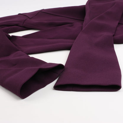 Roland Mouret Deep V-Neck Fitted Midi Dress in Plum – EU 34