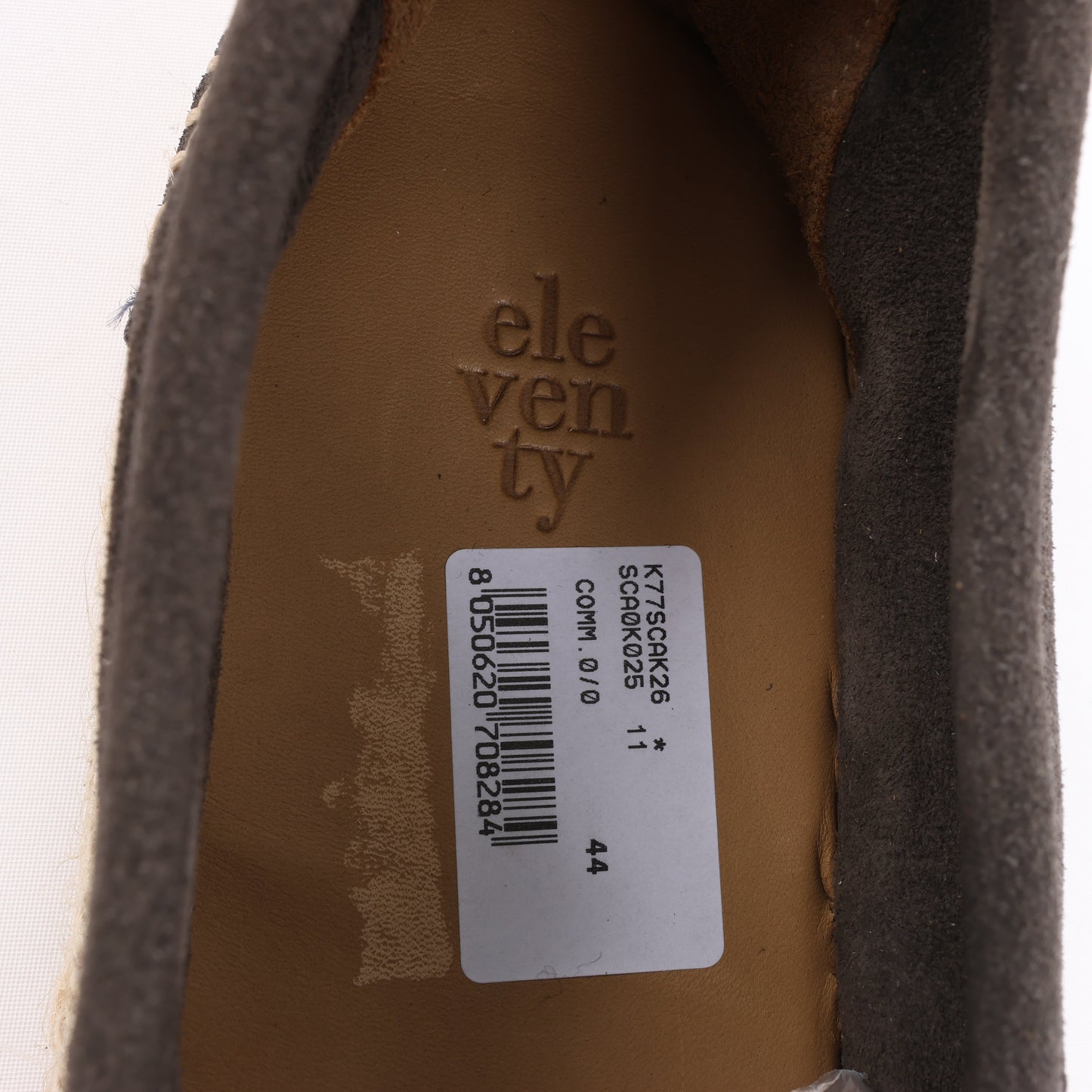 Espadrilles en daim ELEVENTY marron, côté 44 EU KEEP