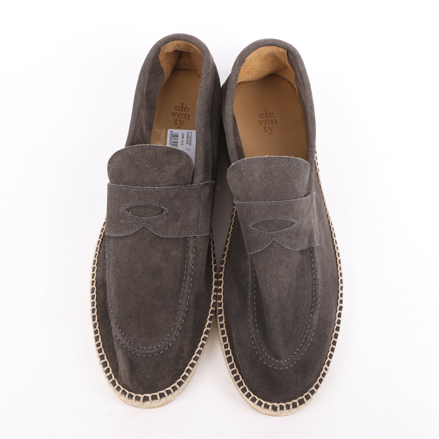 Espadrilles en daim ELEVENTY marron, côté 44 EU KEEP