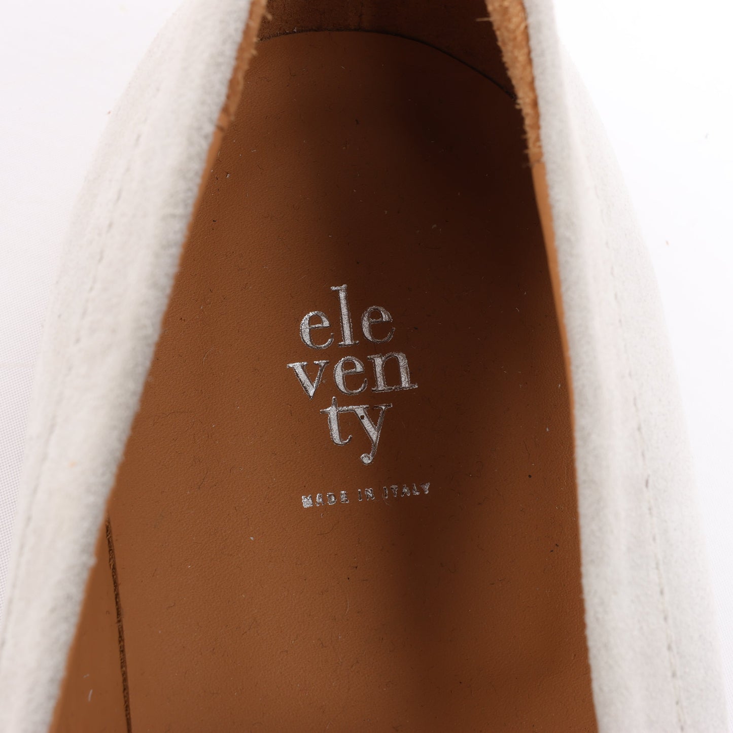 ELEVENTY Suede Loafers in Light Gray, Side 44 EU