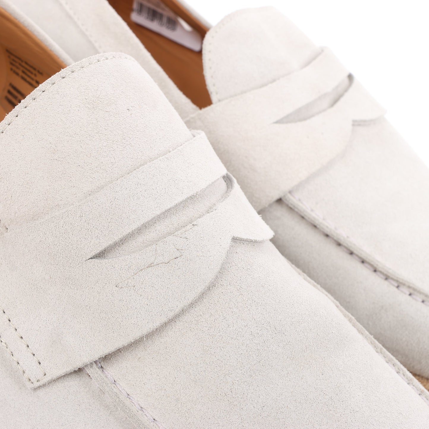 ELEVENTY Suede Loafers in Light Gray, Side 44 EU