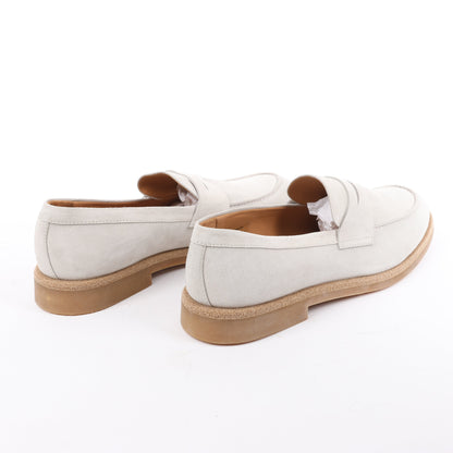 ELEVENTY Suede Loafers in Light Gray, Side 44 EU