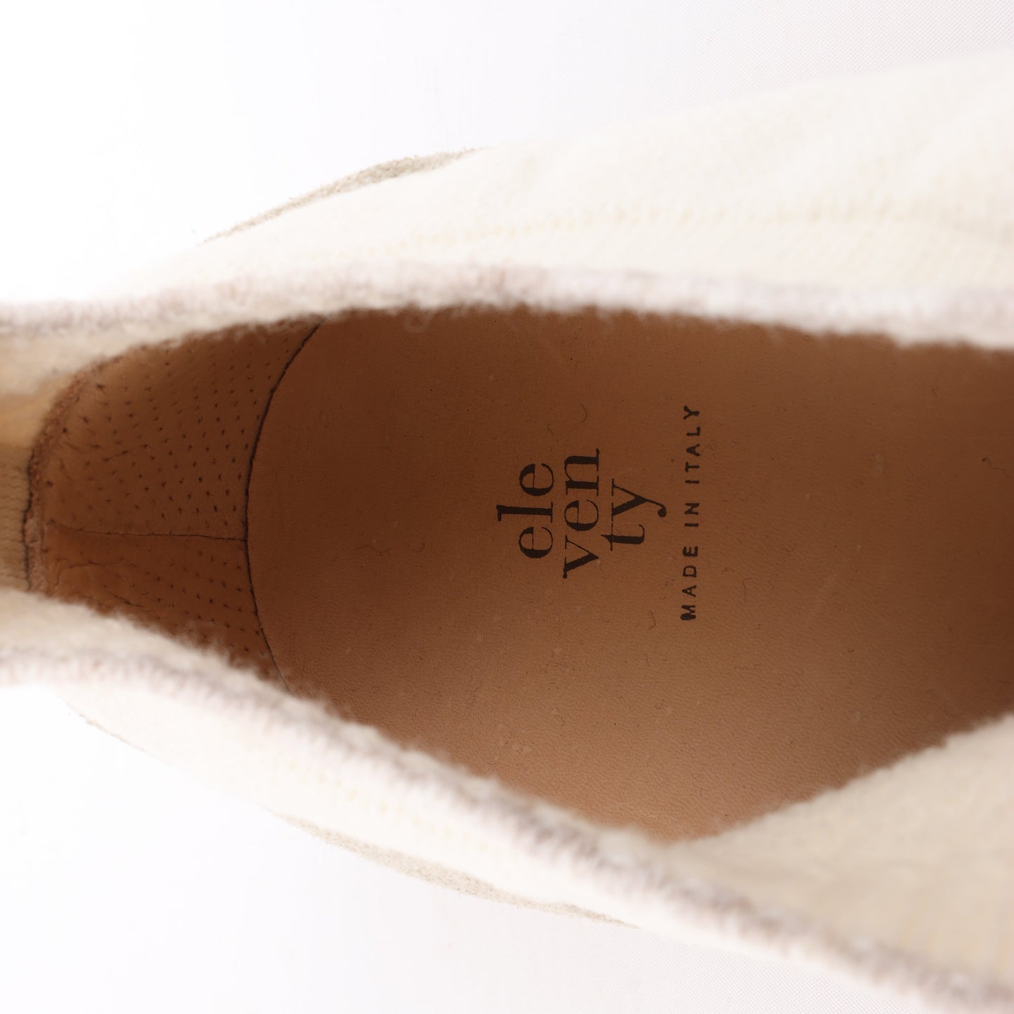 ELEVENTY Panelled Knitted Sneakers in Beige, Size 44 EU