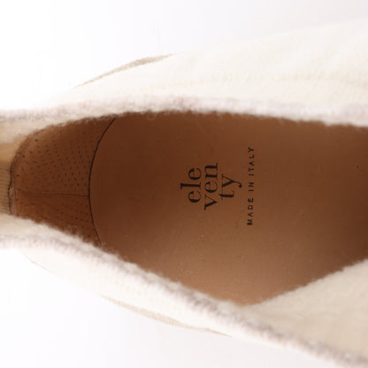 ELEVENTY Panelled Knitted Sneakers in Beige, Size 44 EU