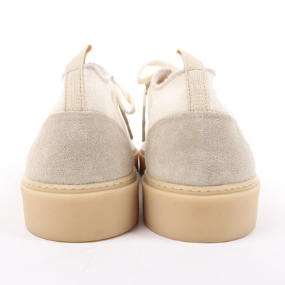 ELEVENTY Panelled Knitted Sneakers in Beige, Size 44 EU