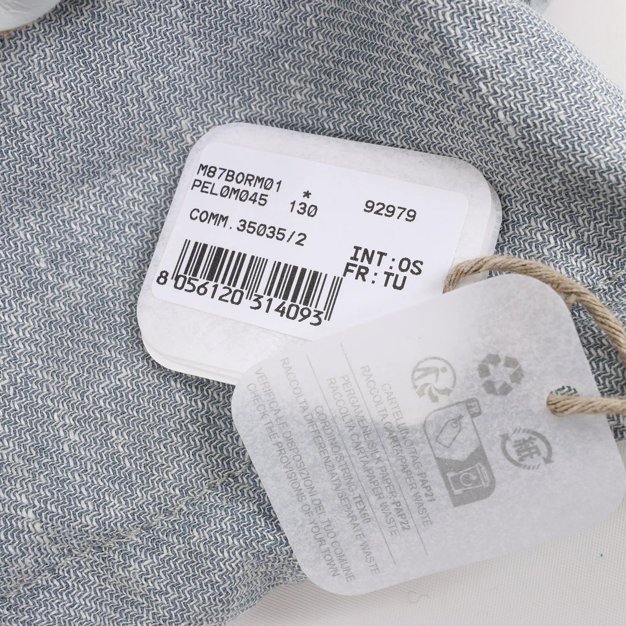 Bolso de mano Eleventy de piel con asa superior en azul