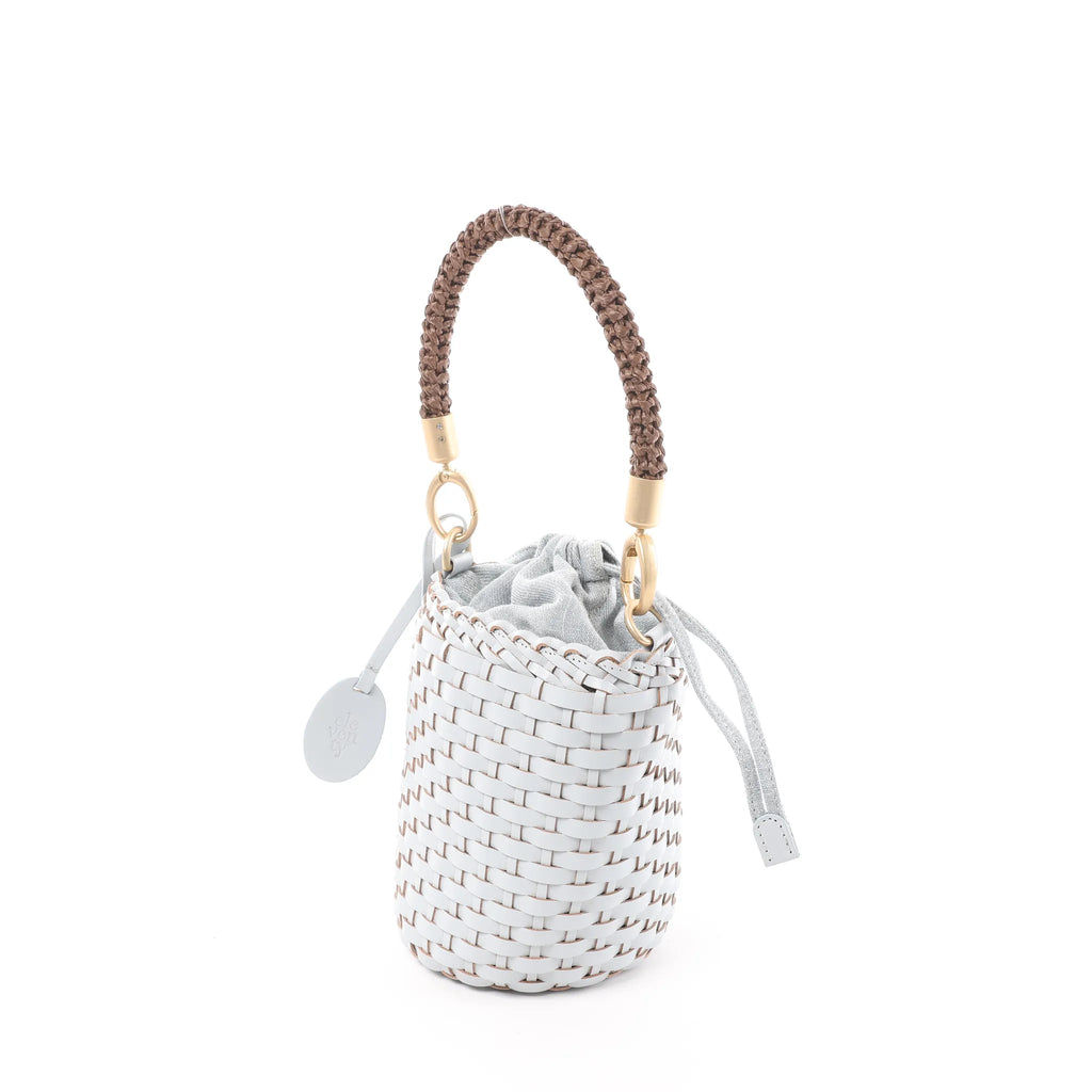 Eleventy Top Handle Leather Handbag in Blue