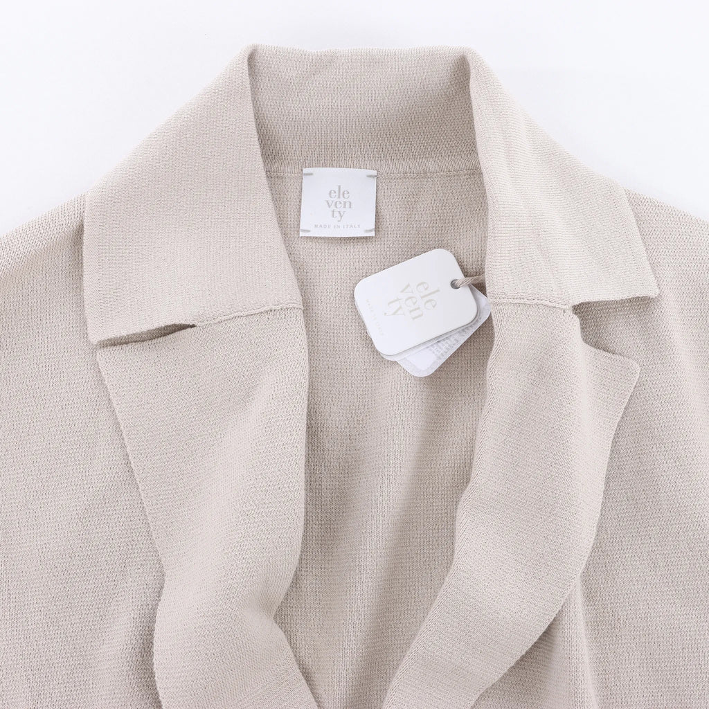 Eleventy Double-Breasted Blazer in Beige, Size S