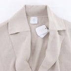 Eleventy Double-Breasted Blazer in Beige, Size S