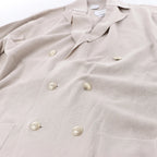 Eleventy Double-Breasted Blazer in Beige, Size S