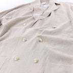 Eleventy Double-Breasted Blazer in Beige, Size S