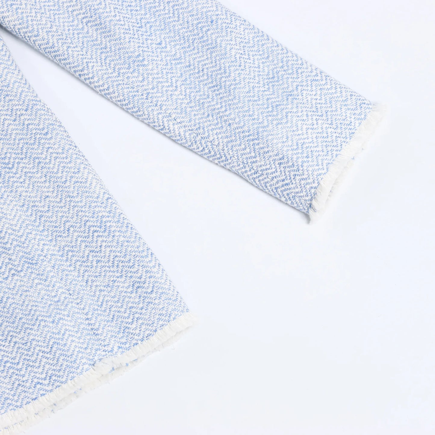 Eleventy Fringed Single-Breasted blazer in Light Blue, Size 38 IT