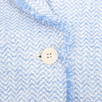 Eleventy Fringed Single-Breasted blazer in Light Blue, Size 38 IT